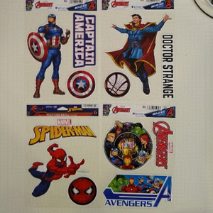 Marvel Avengers & Spider-Man Reusable Stickers 4-Pack Kids New